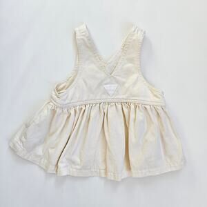 Vintage Guess Ivory Denim Overall Dress Size 9M 90s